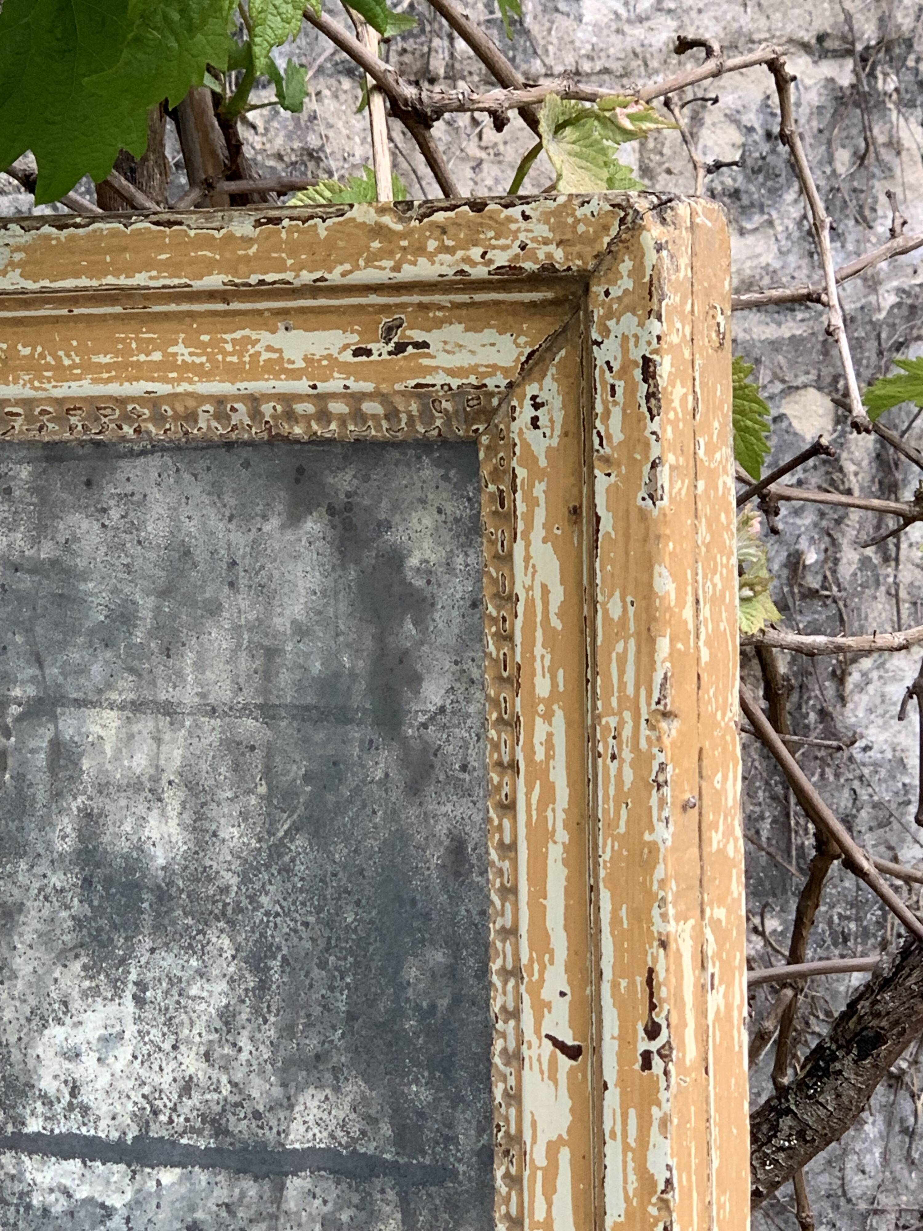 19th century mercury mirror patinated trumeau