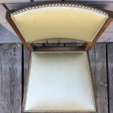 2 solid wood satin art deco chairs