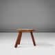Rustic Wooden tripod Stool, France 1920s