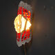 Brutalist cement and glass wall lamp, 1960s