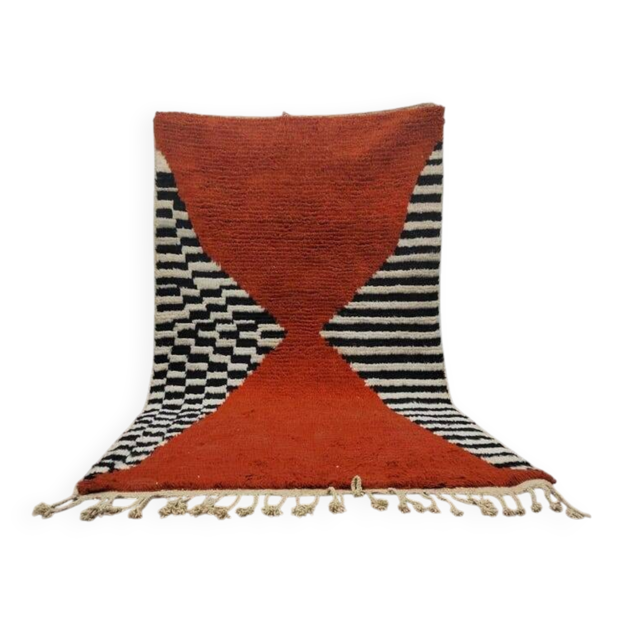 Azilal rug woven in natural wool 250cm x 150cm