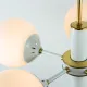 Vintage White 1970s Sputnik Chandelier – Mid-Century Modern Ceiling Light