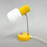 Lampe de chevet jaune et blanche jaune et blanche du milieu du siècle, années 1970