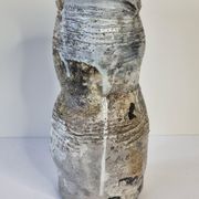 Enamelled ceramic roll vase