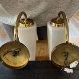 50s Opaline wall lights