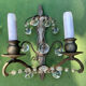Pair of Art Nouveau / Art Deco Border Period Wall Lights 1920