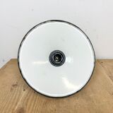 Industrial Green Enamel Pendant Lamp with Cast Aluminium Top, 1960