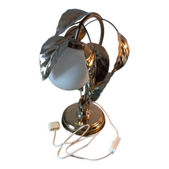 Vintage lamp with golden leaves