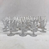 Series of twenty-five crystal stemmed glasses