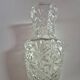 large vintage cut crystal vase