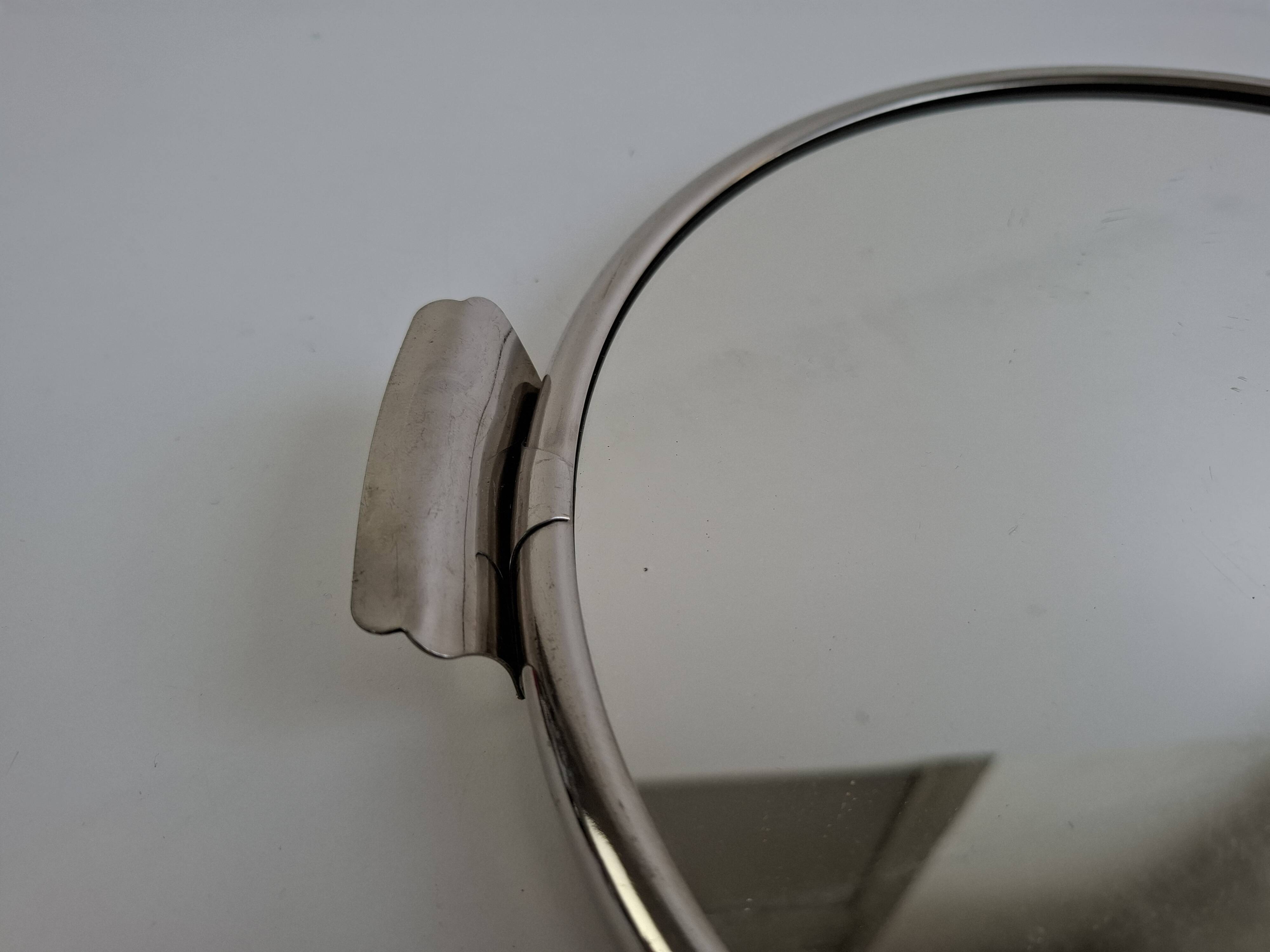 Plateau de service en chrome et miroir Art Déco tchécoslovaque, vers les années 1930.