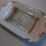 Plat a asperges Digoin Sarreguemines 1950