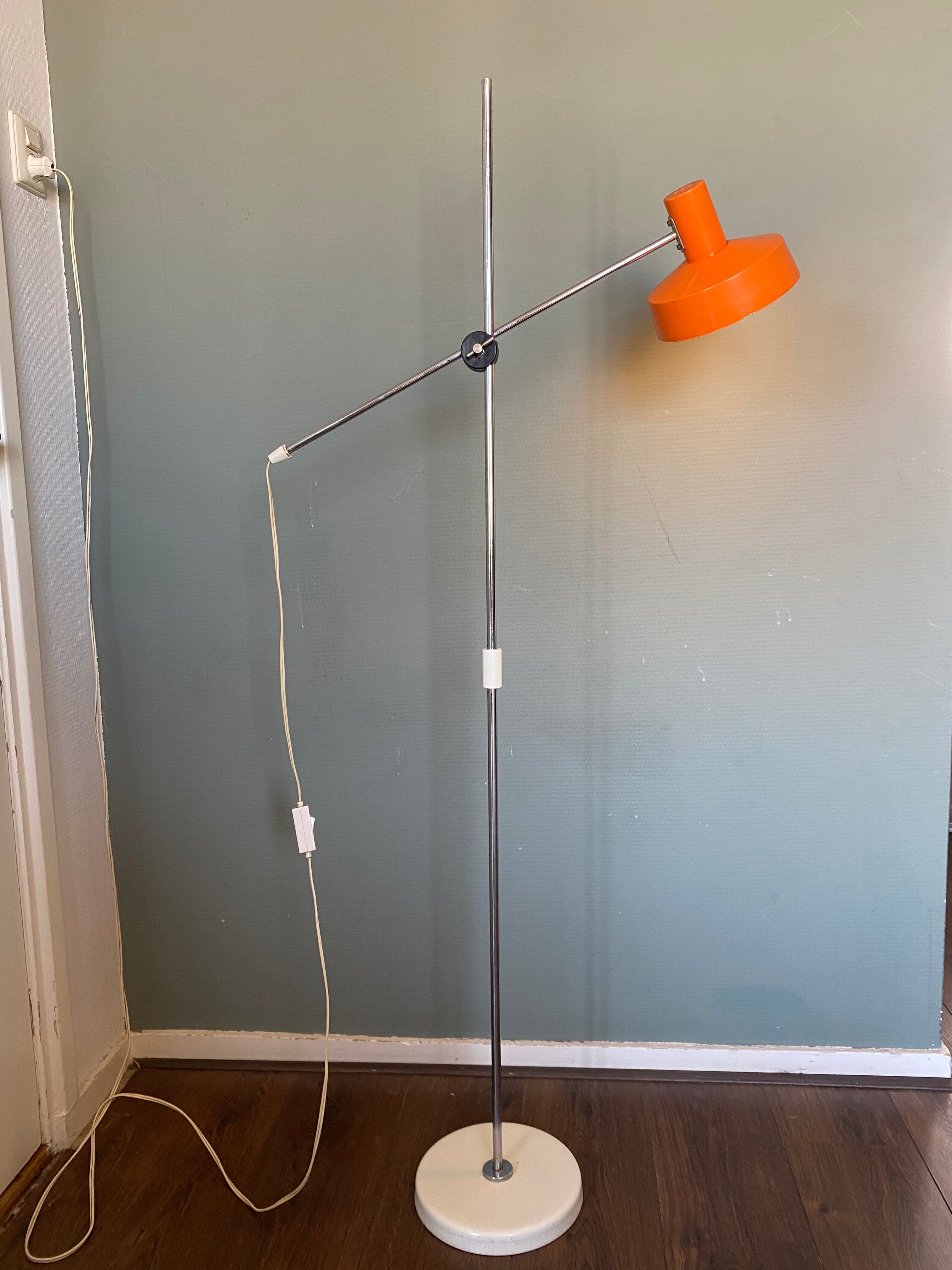 Mid-Century Modernist Adjustable Floor Lamp by J. J. M. Hoogervorst for Anvia, 1950s