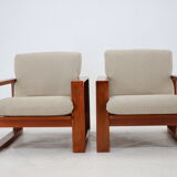 1960s Miroslav Navratil Pair of  Armchairs in Bouclé Upholstery