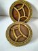 Set of 4 compartmentalized plates, Digoin Sarreguemines