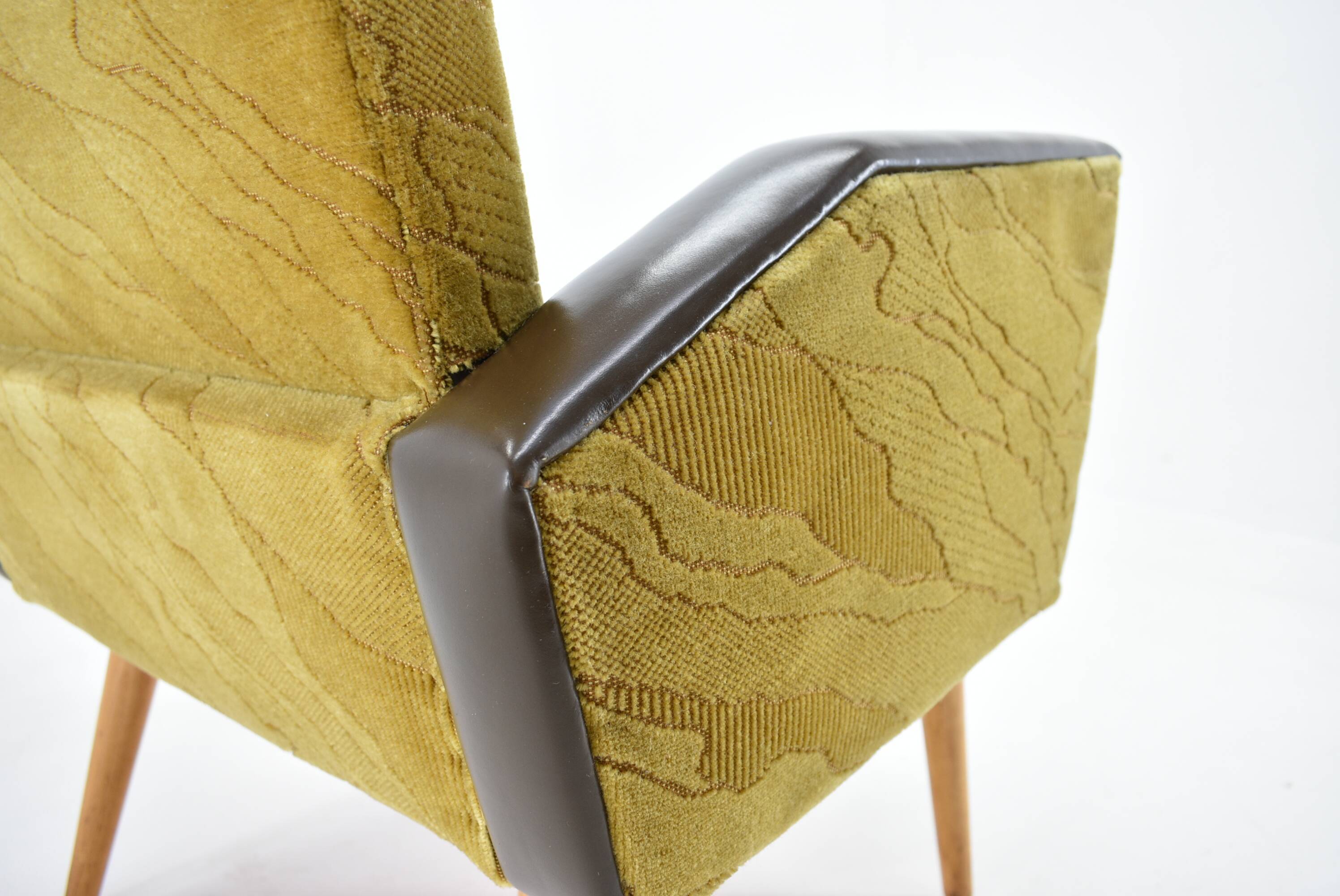 Midcentury Leather Armchairs Designed by Miroslav Navrátil, 1970s