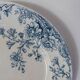 Terre de fer 4 assiettes plates fleurs althaea