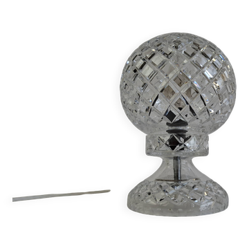 Vintage Czech Cut Crystal Table Lamp