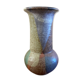 Vintage glazed stoneware vase