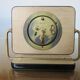 Mechanical alarm clock "jaz" brass and vinyl, swivel 50s 60s