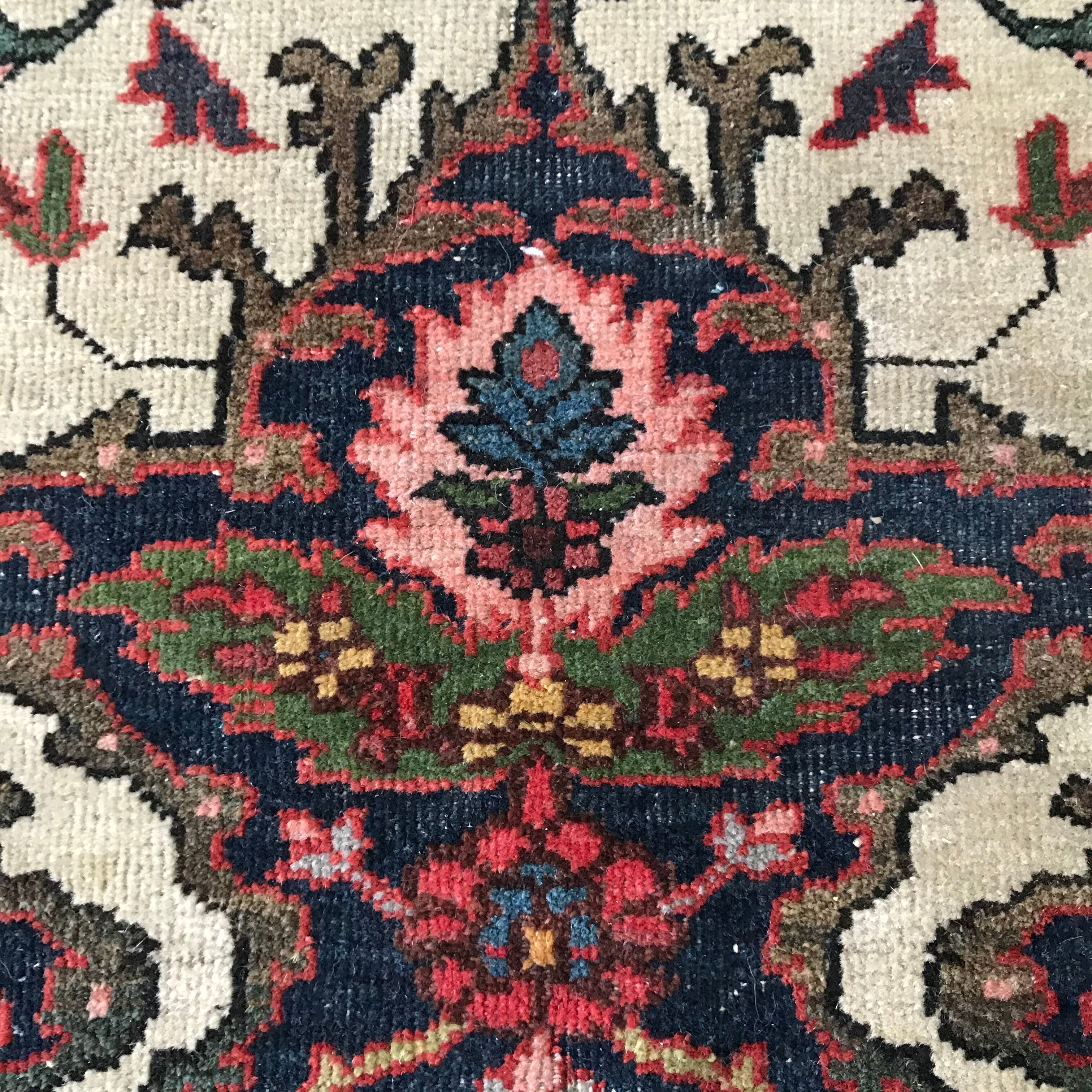 Handmade multicolored carpet 198x140cm