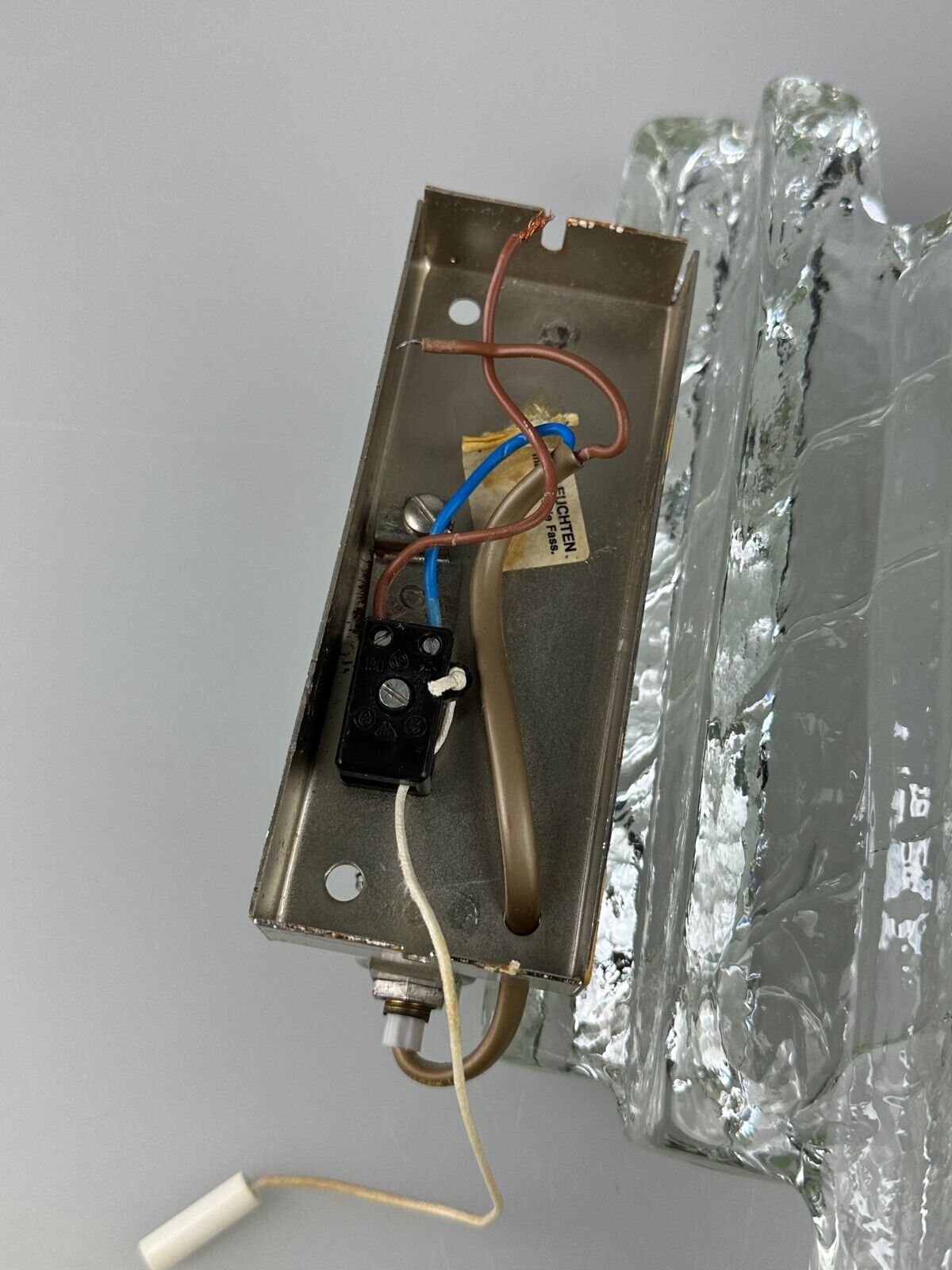 Wall lamp Wall Sconce Fischer Leuchten Germany Ice Glas Design