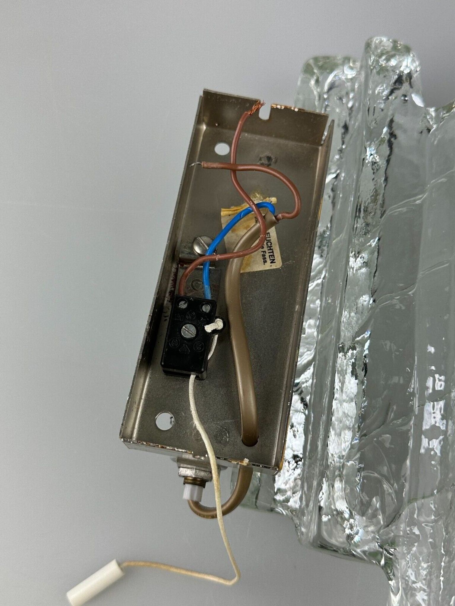 Wall lamp Wall Sconce Fischer Leuchten Germany Ice Glas Design