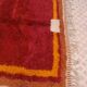 Minimalist burgundy cherry red shaggy berber rug