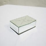 Art Deco jewelry box in beveled glass
