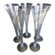 Lot de 5 flutes chic à liseré métal