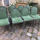 1970 design chair in green suede and chrome