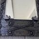 Miroir en bois et métal style médiéval