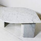 Italian teardrop marble coffee table, 1980s, made by