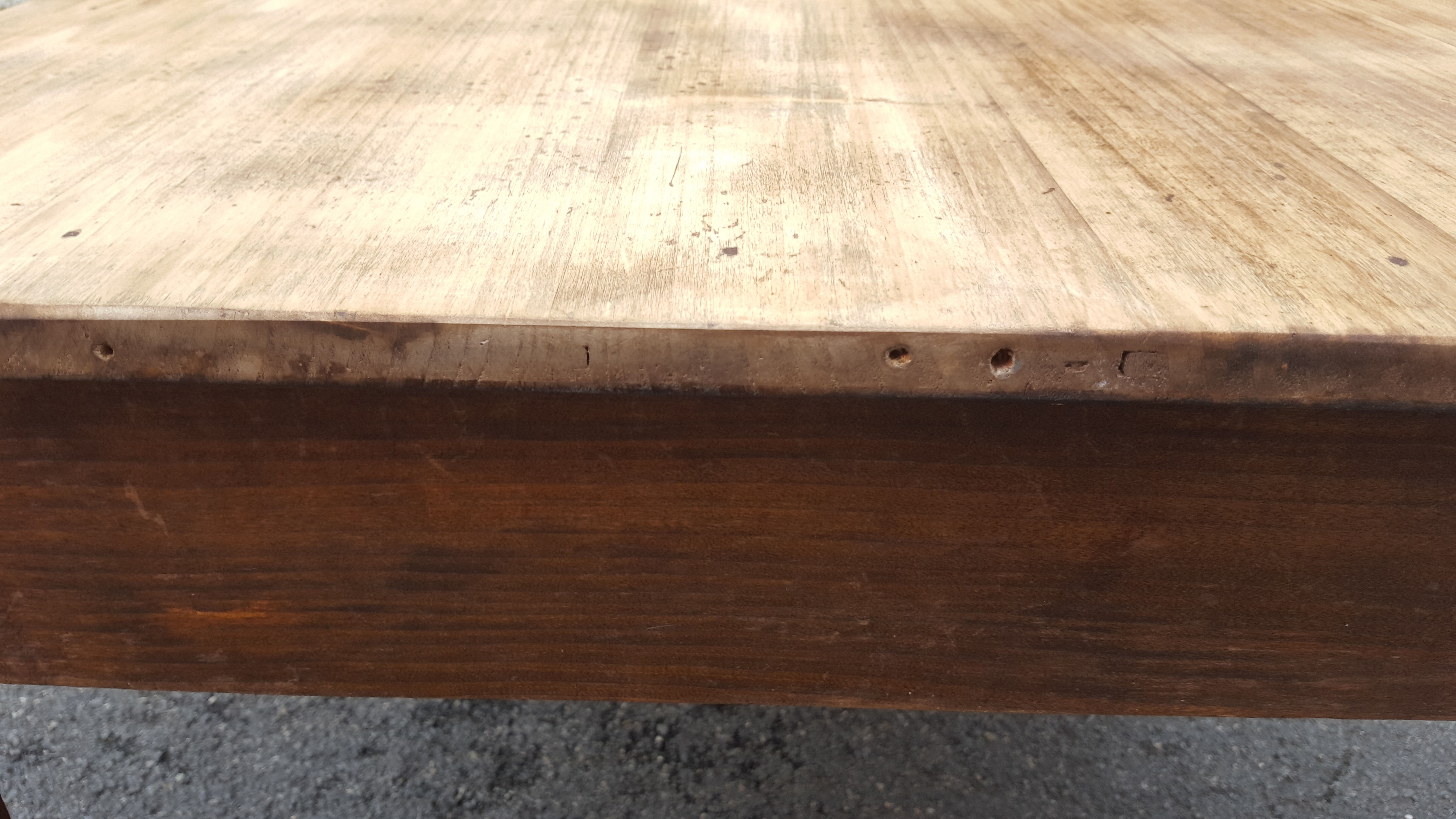 Raw farm table coffee table