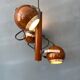 Brown vintage space age pendant lamp with three eyeball shades