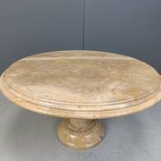 Vintage round Italian marble coffee table, 1960s