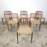 Niels Møller model 83 dining chair teak new papercord