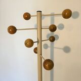 Vintage metal and wood coat holder 1960