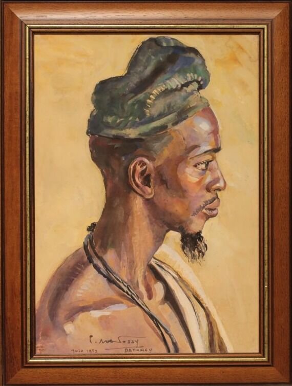Portrait d'un Béninois par Pierre Matossy (1891-1969)