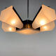 Mid-Century Plastic and Metal Chandelier by Lidokov, Czechoslovakia