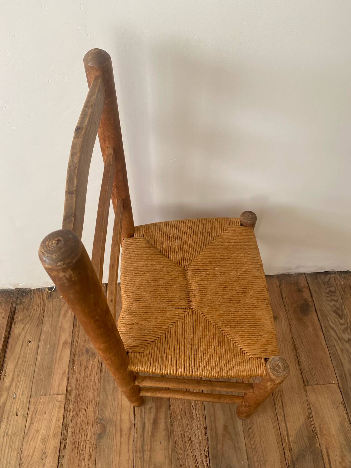 Lot de 6 chaises en orne et paille