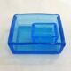 Paire de vide poche vintage en verre turquoise