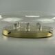 XL 60s 70s Lamp Light Plafoniere Flush Mount Ice Glass Hillebrand 60s