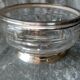 Crystal salad bowl cut and strapping and foot in solid silver poincon minerva
