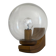 Simple glass and brass wall light from the mid-century, 1960, Germany.