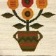 Woolen kelim wall hanging table runner Poland 1970’s
