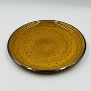 Vintage speckled yellow Palma plate Boch La Louvière