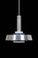 Rare pendant lamp / aluminum / opaline glass / Space Age / Mid-Century Danish Modern design / 1960s / 1970s