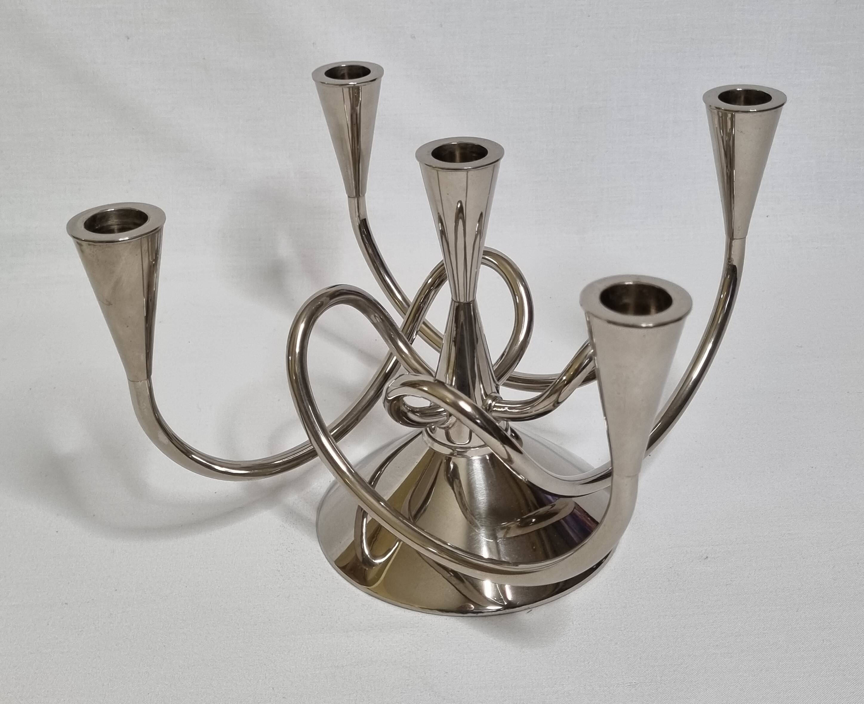 Chandelier Driade Matthew Boulton II 5 lights in metal attributed to Borek Sipek