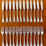 Christofle Malmaison, 12 fish cutlery sets, 24 pieces, new condition